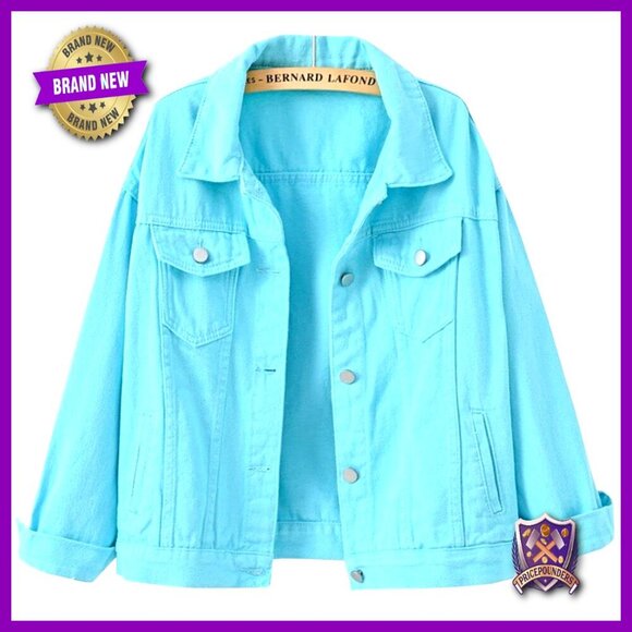 Jackets & Blazers - Denim Jacket Relaxed Fit Casual Trucker Y2K Chic Oversized Drop Shoulder